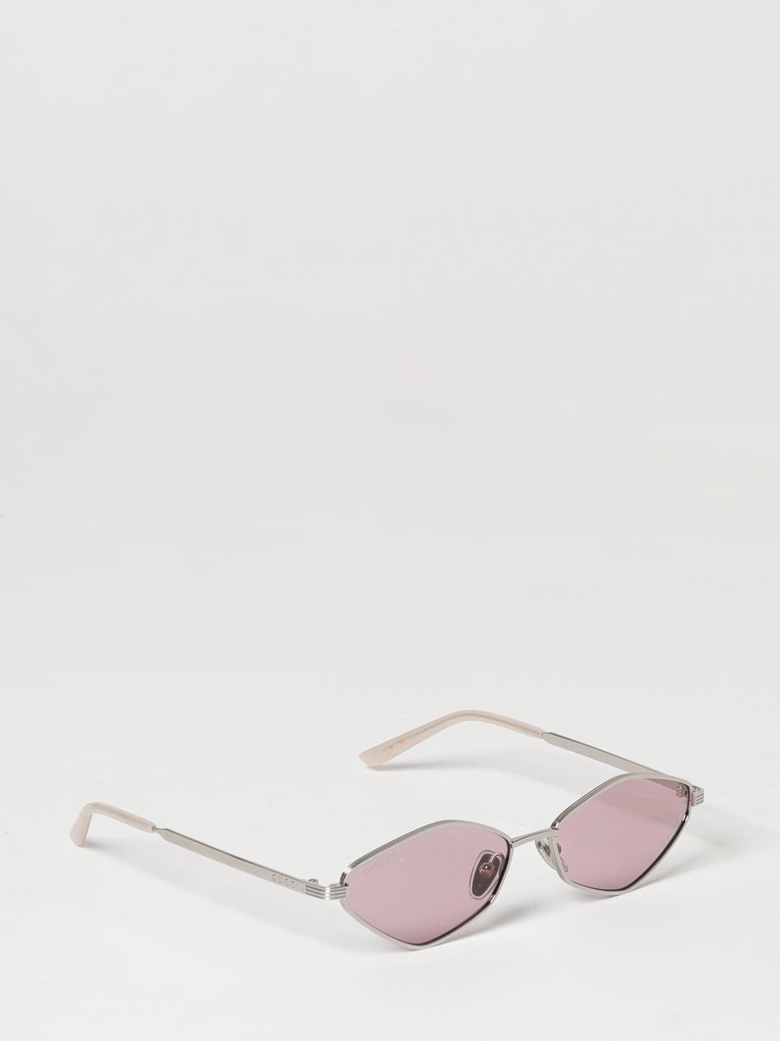 Gucci Women Gucci Cat Eye Metal Sunglasses With Diamond Shape And Engraved Logo GUCCI