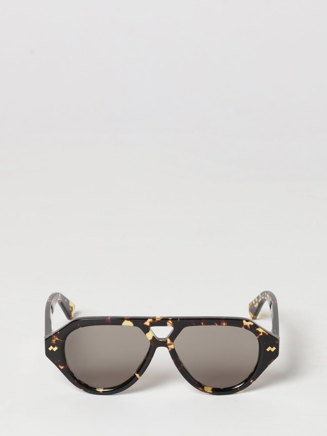 Bottega Veneta Men Double Bridge Aviator Sunglasses Bottega Veneta In Recycled Acetate BOTTEGA VENETA