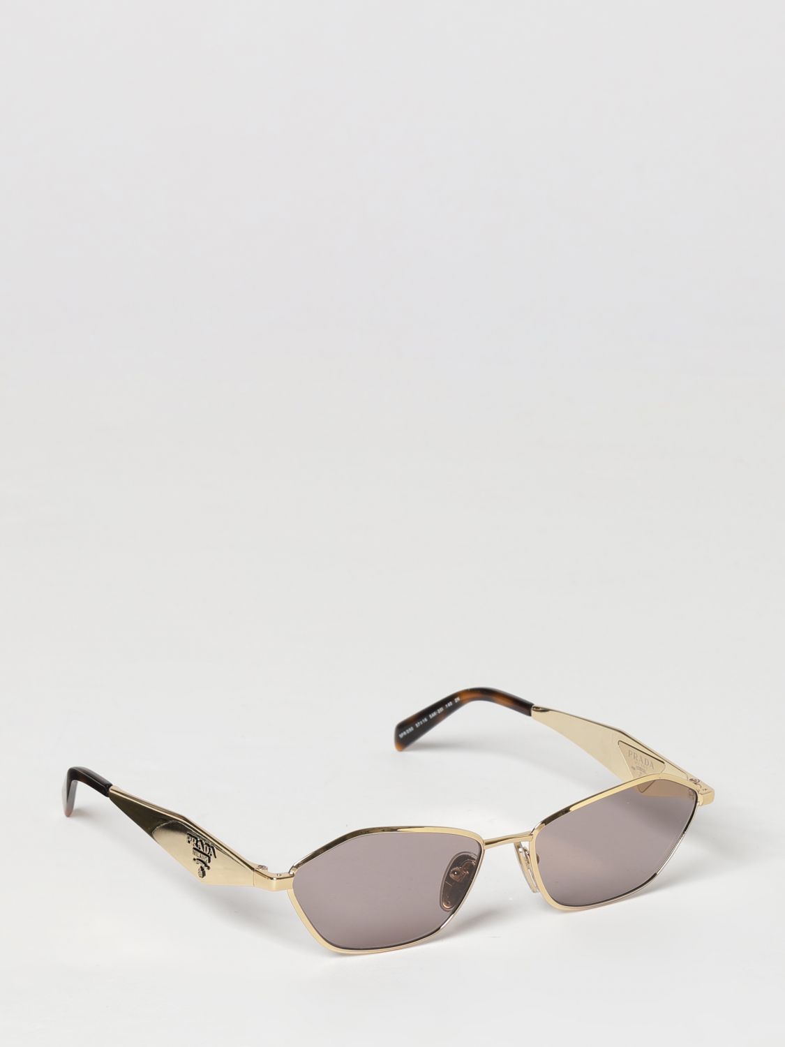 Prada Women Cat-Eye Metal Sunglasses Prada With Embossed Lettering Logo PRADA