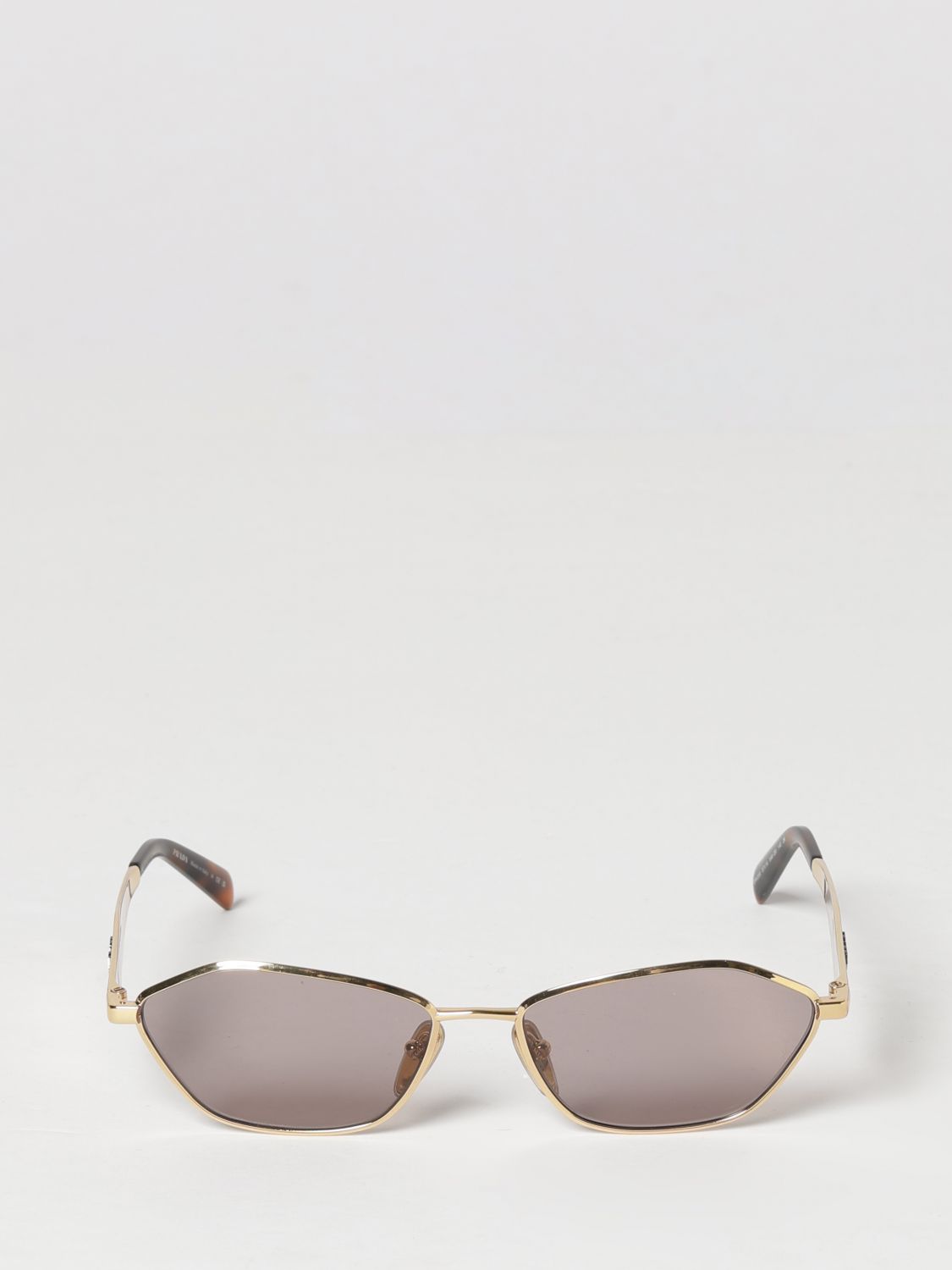Prada Women Cat-Eye Metal Sunglasses Prada With Embossed Lettering Logo PRADA