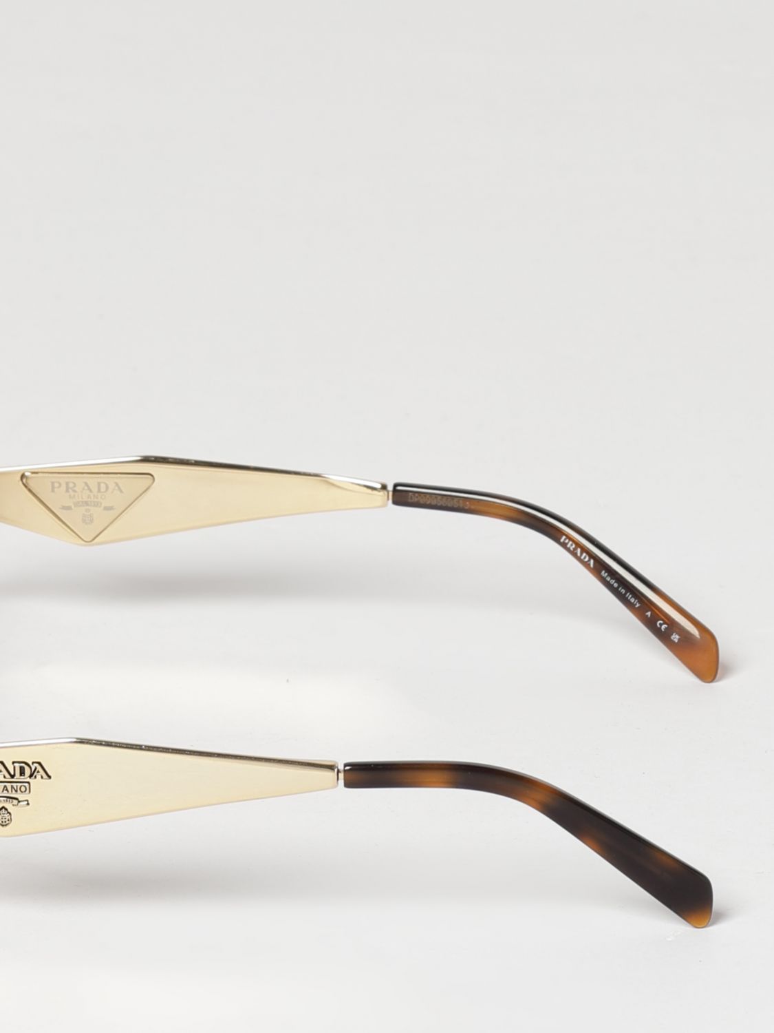 Prada Women Cat-Eye Metal Sunglasses Prada With Embossed Lettering Logo PRADA