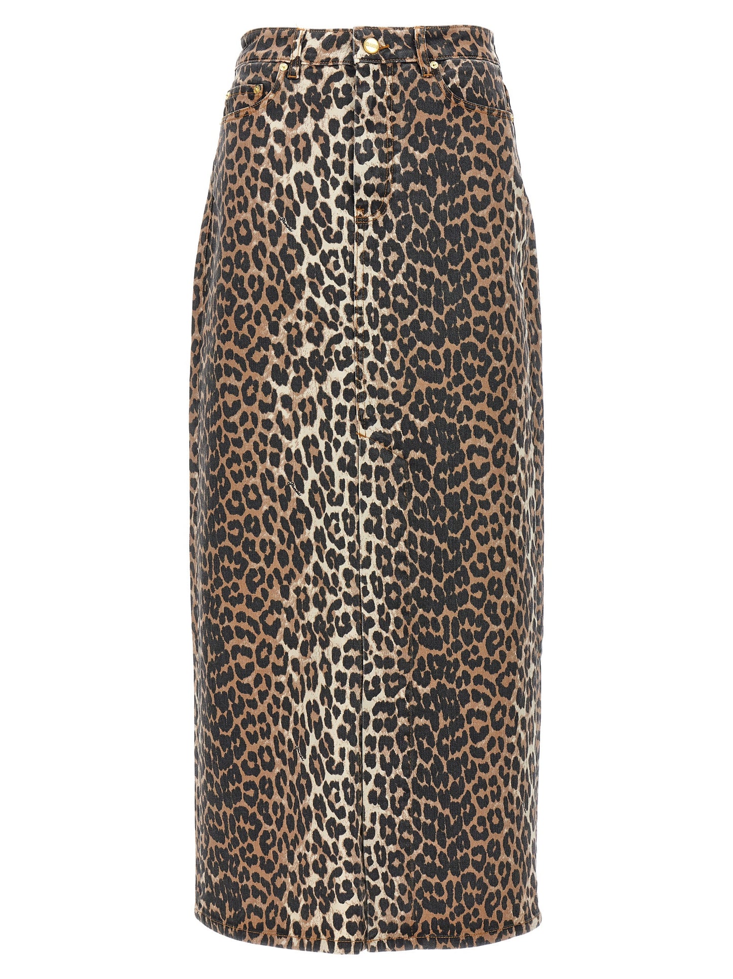 Ganni Women Animal Print Long Skirt GANNI