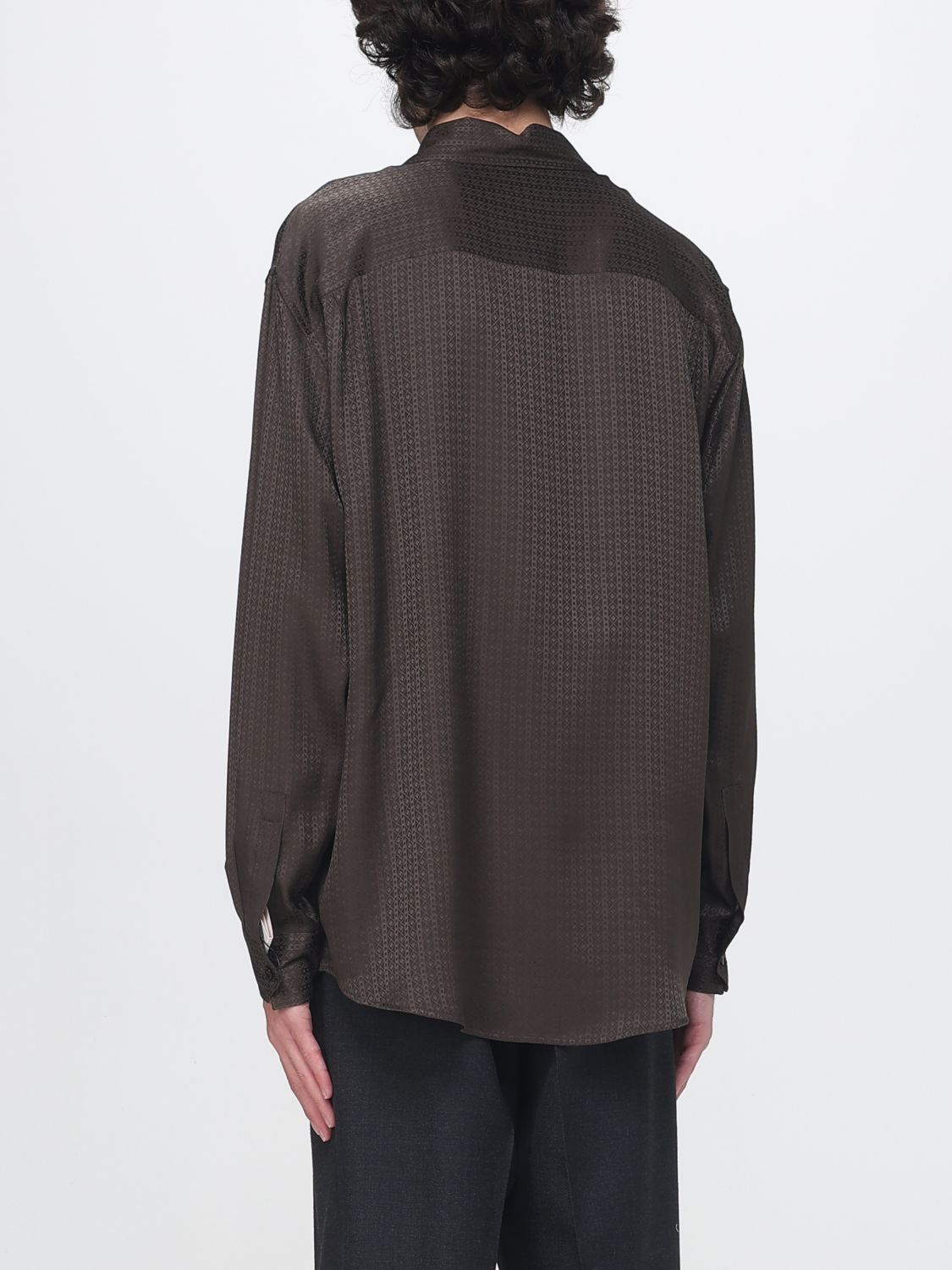 Saint Laurent Men Tapered Fit Saint Laurent Virgin Wool Tailored Trousers With Pleats SAINT LAURENT
