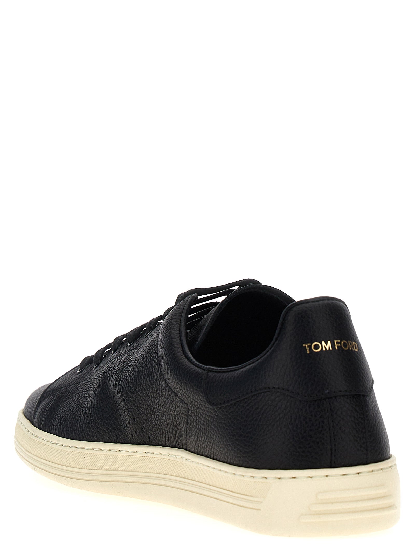 Tom Ford Men Logo Leather Sneakers TOM FORD