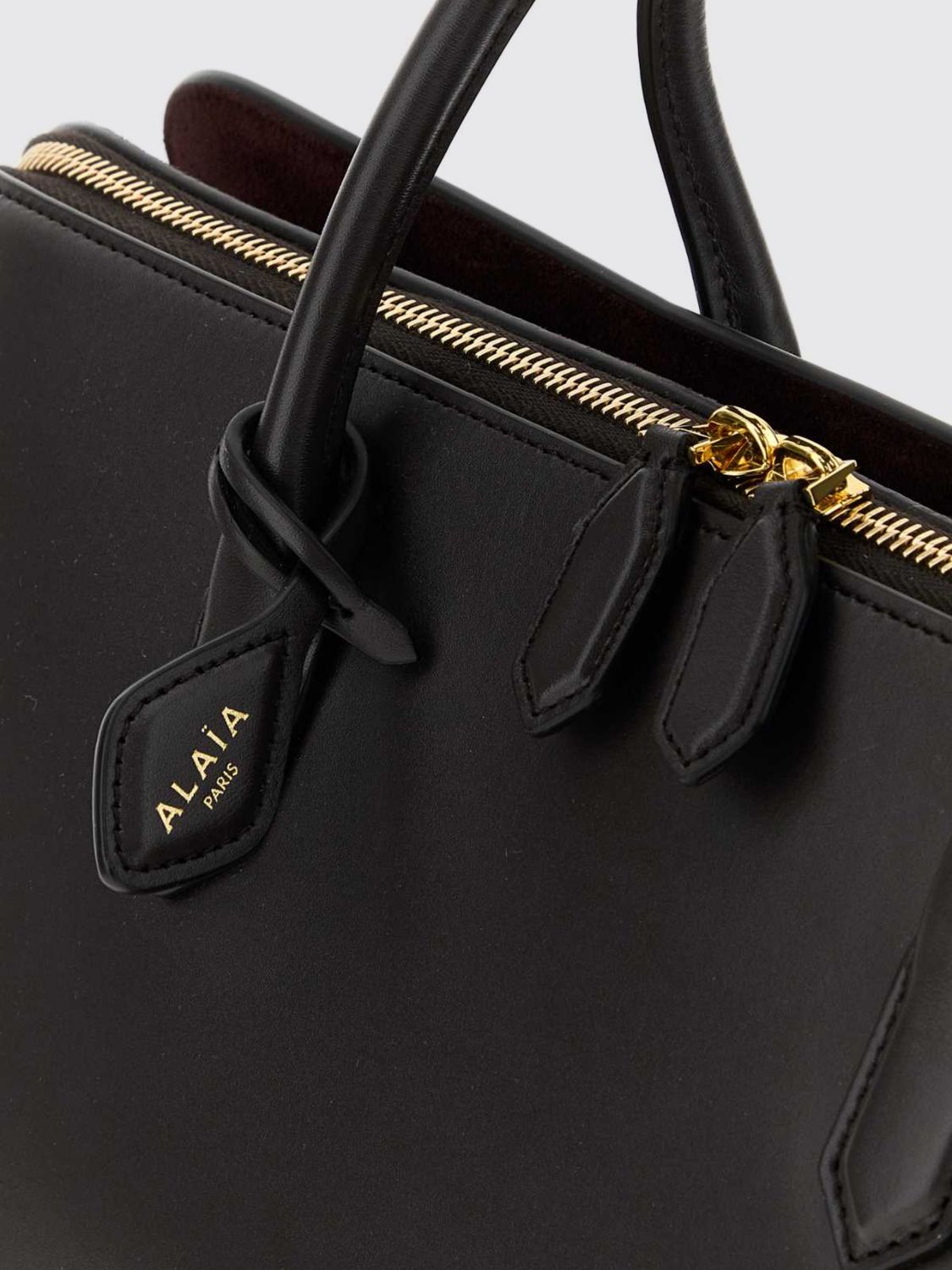 Alai�A Women Alaia Delta Smooth Calfskin Handbag With Double Handle ALAIA