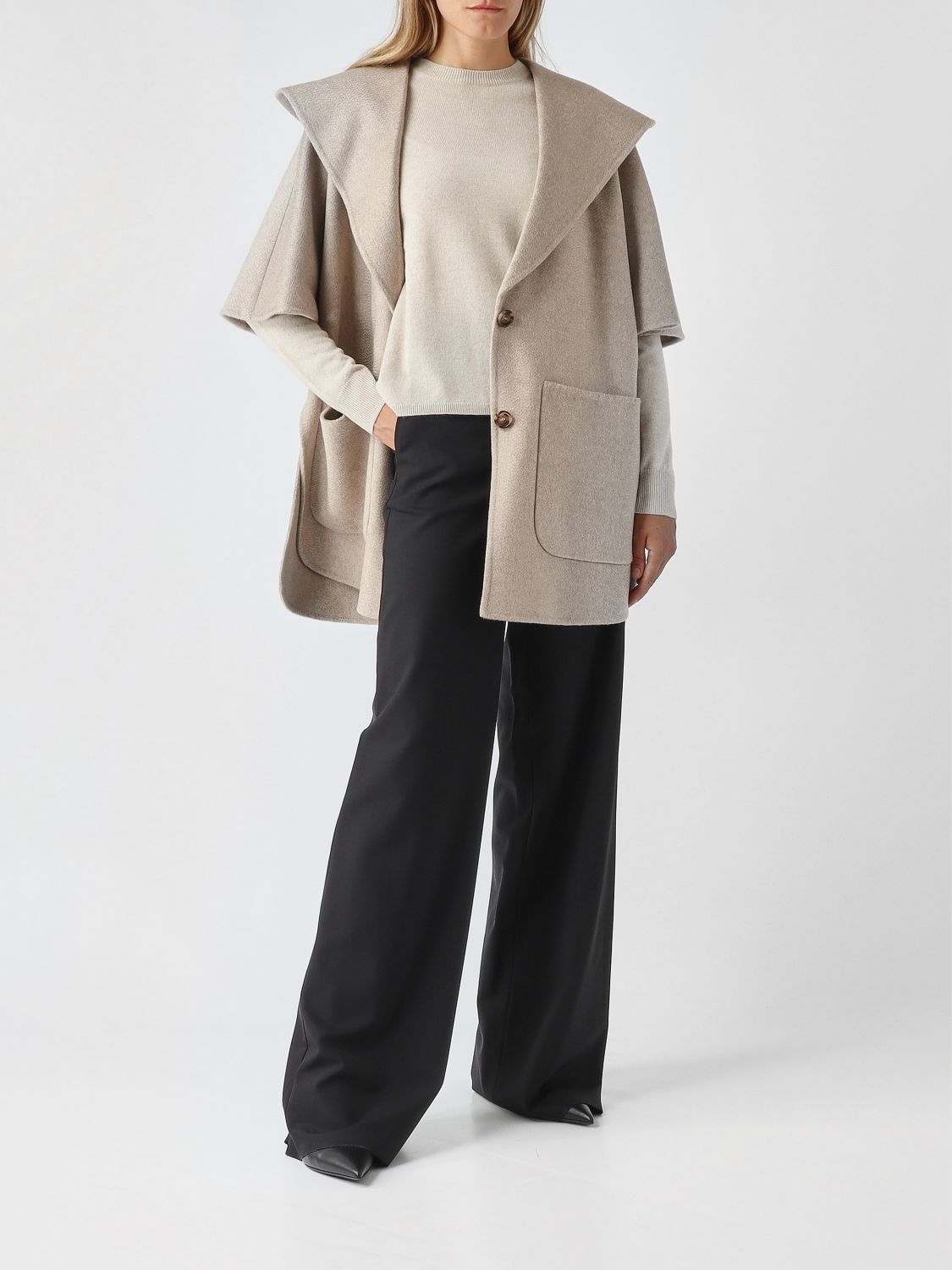 Max Mara Women Max Mara Single-Breasted 100% Cashmere Coat With Shawl Collar MAX MARA