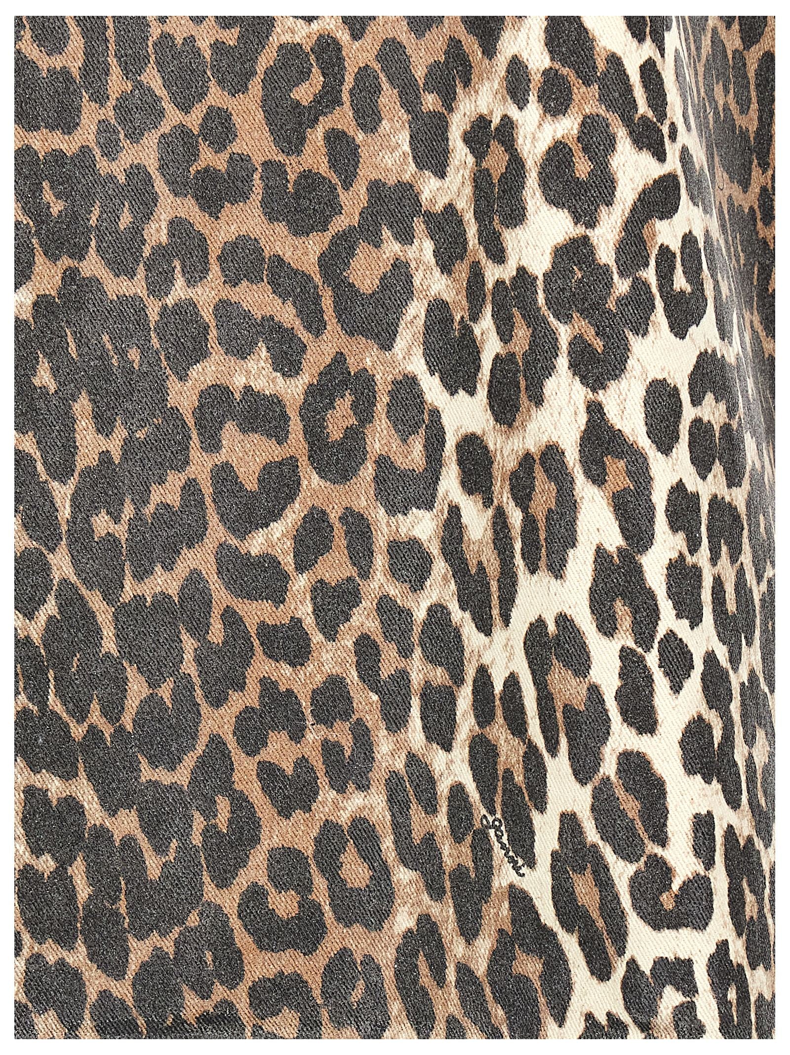Ganni Women Leopard Mini Dress GANNI
