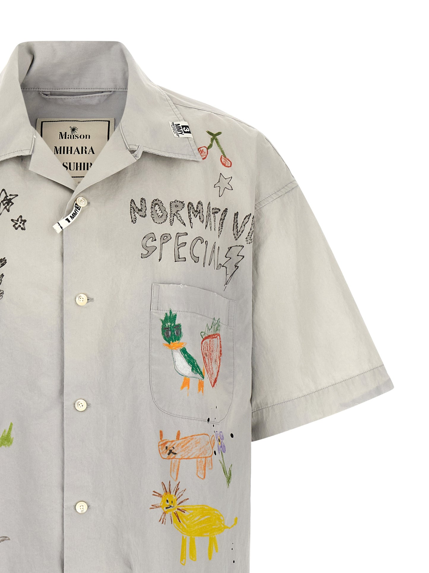 Maison Mihara Yasuhiro Men Graffiti Print Shirt MAISON MIHARA YASUHIRO
