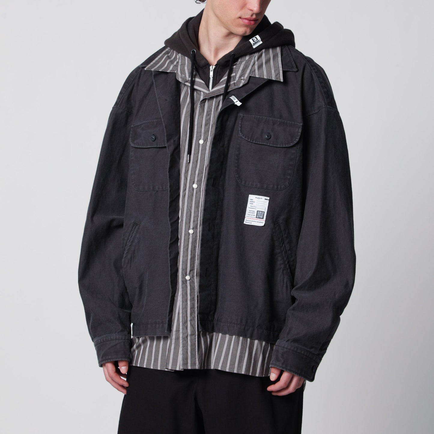 Maison Mihara Yasuhiro Three-Layer Cotton Shirt Men MAISON MIHARA YASUHIRO