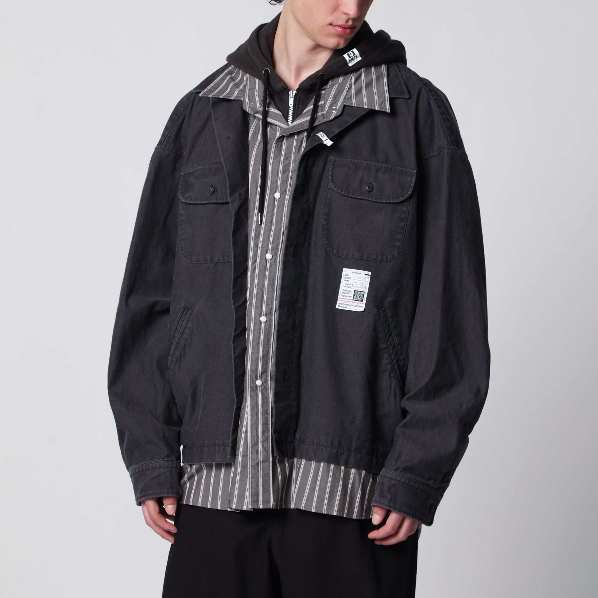 Maison Mihara Yasuhiro Three-Layer Cotton Shirt Men MAISON MIHARA YASUHIRO
