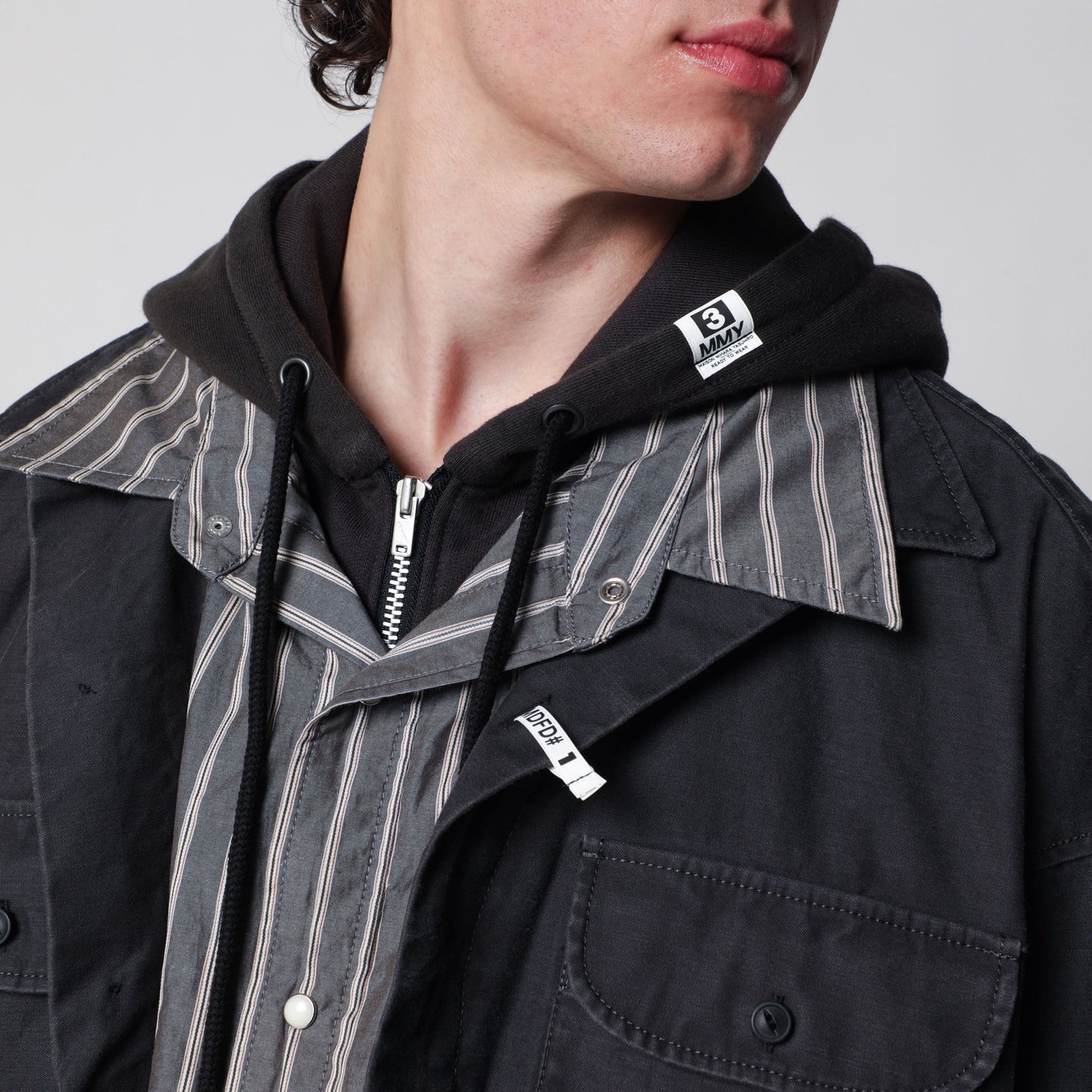 Maison Mihara Yasuhiro Three-Layer Cotton Shirt Men MAISON MIHARA YASUHIRO