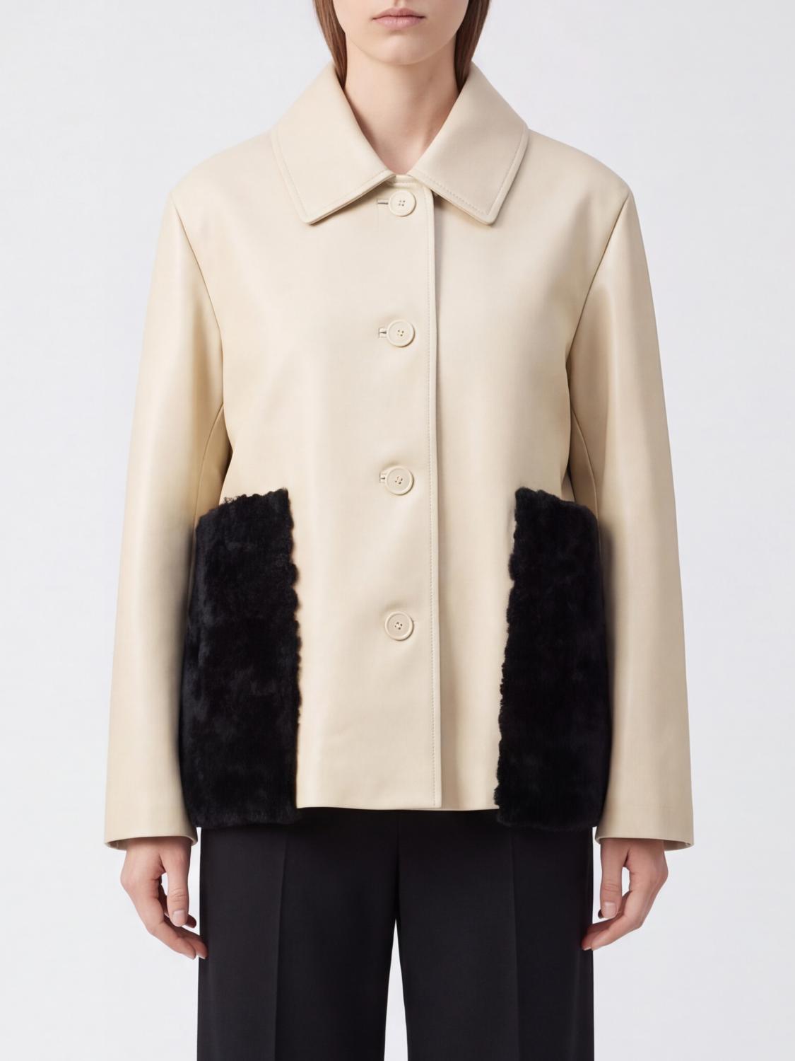 Loewe Women Loewe Lamb Nappa Shirt Jacket With Patch Pockets LOEWE