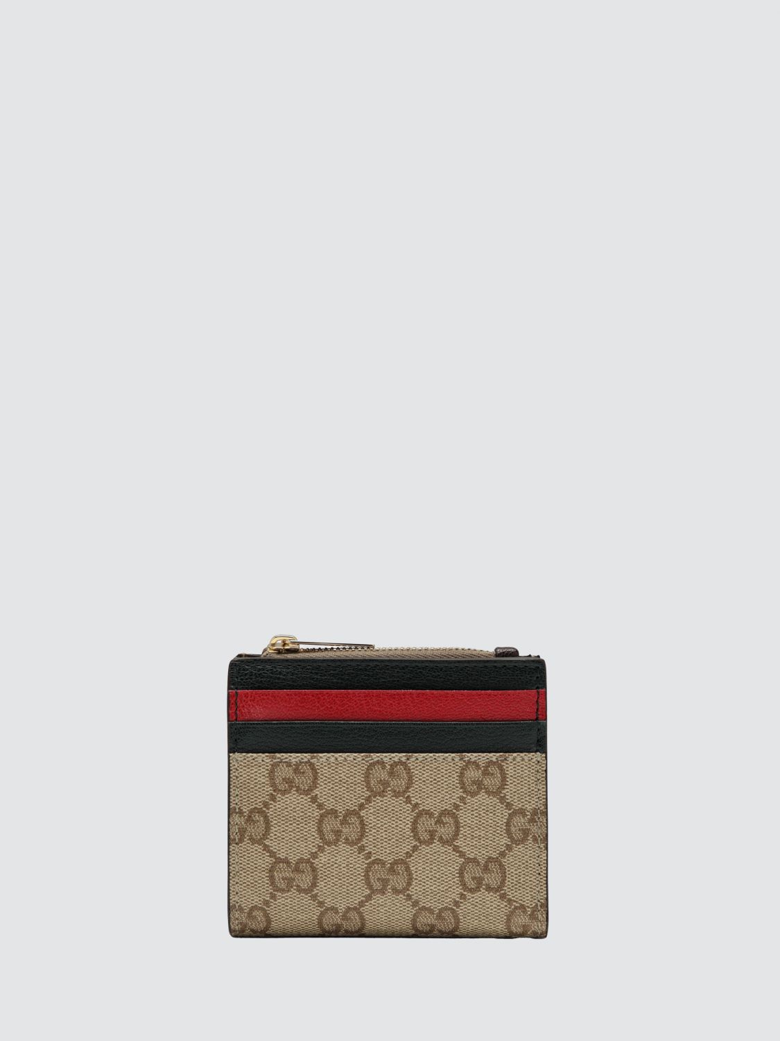 Gucci Women Gucci Gg Supreme Canvas Wallet With Leather Trim And Web Stripe Detail GUCCI