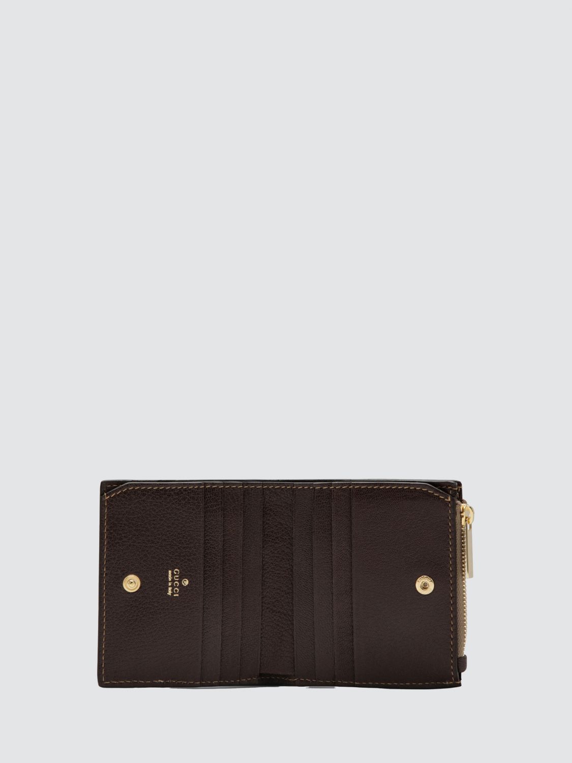 Gucci Women Gucci Gg Supreme Canvas Wallet With Leather Trim And Web Stripe Detail GUCCI