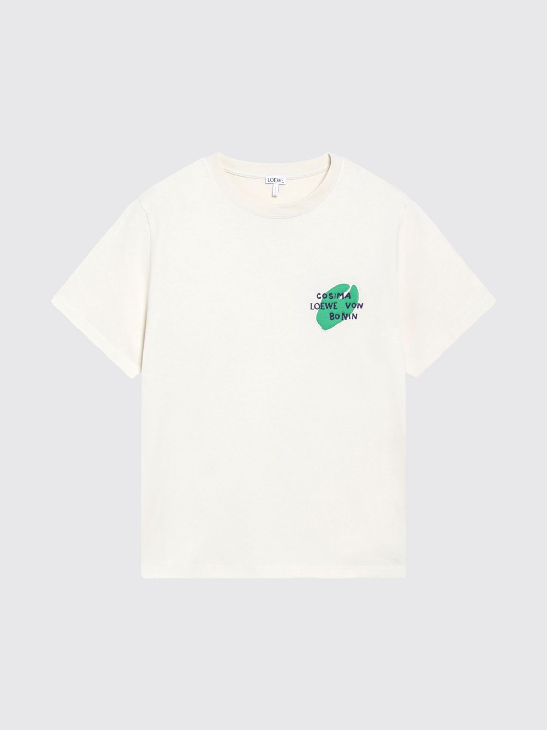 Loewe Women Loewe Cotton T-Shirt With Contrast Logo On The Front LOEWE