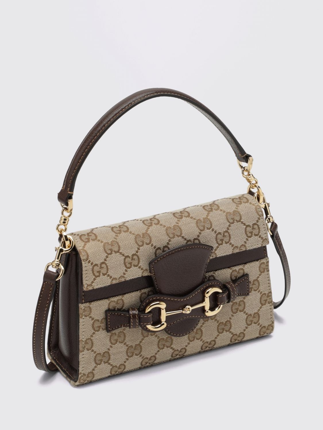 Gucci Women Horsebit Duomo Mini Handbag Gucci In Gg Jacquard And Leather GUCCI