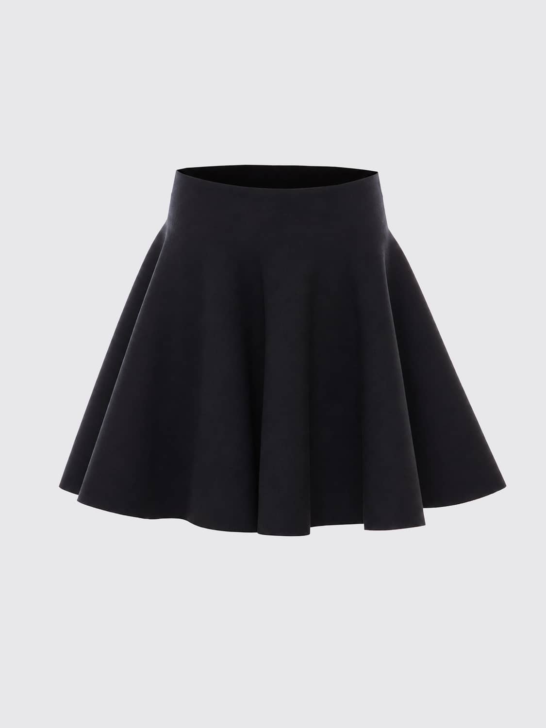 Alaia Women Alaia High-Waisted Flared Knit Mini Skirt In A Stretch Wool Blend ALAIA