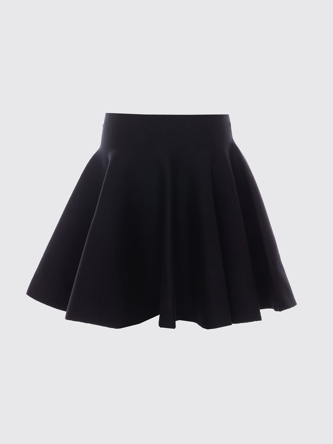Alaia Women Alaia High-Waisted Flared Knit Mini Skirt In A Stretch Wool Blend ALAIA