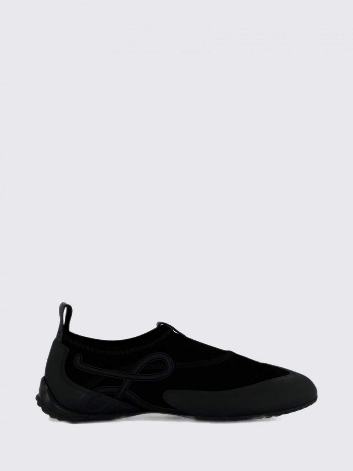 Loewe Men Loewe Grip Aqua Suede Slip-On Trainers With Rubber Sole LOEWE