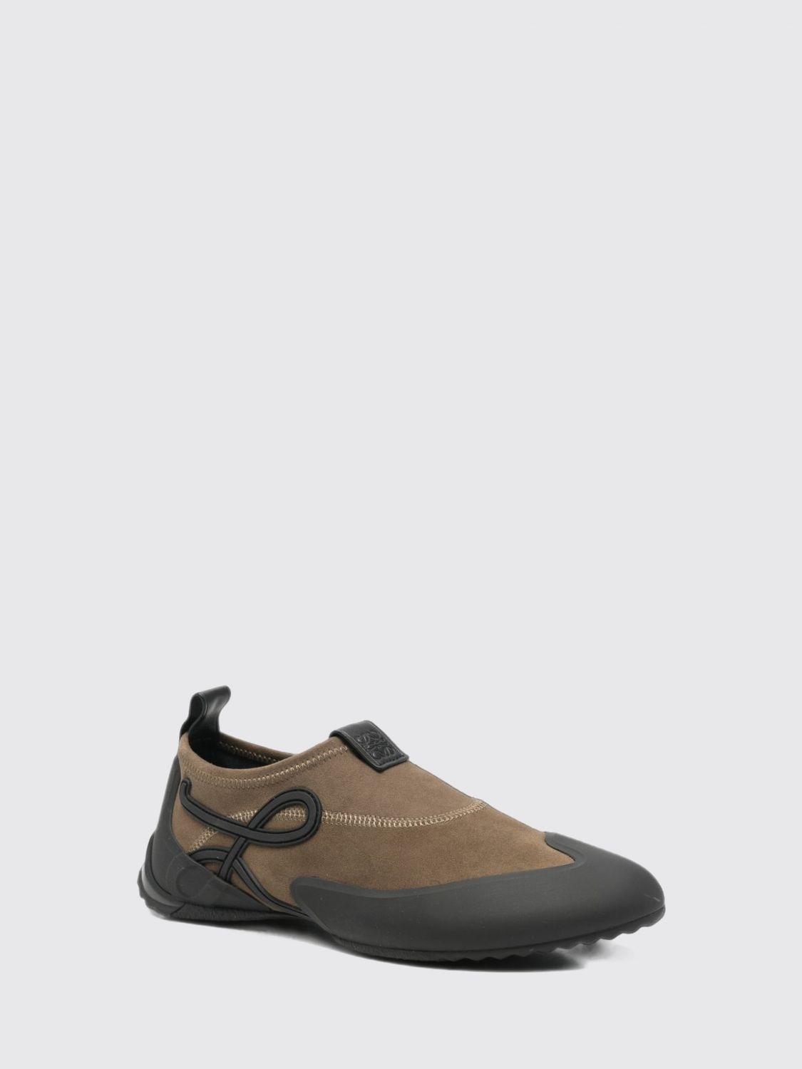 Loewe Men Loewe Grip Aqua Suede Slip-On Trainers With Rubber Sole LOEWE