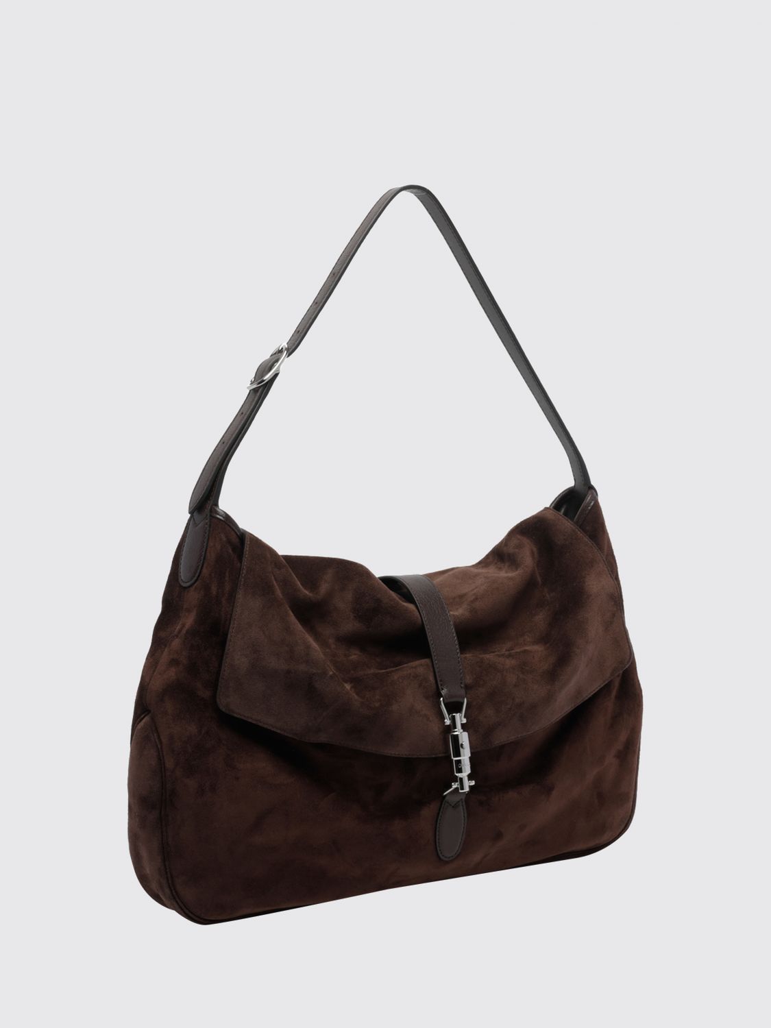 Gucci Men Jackie Flap Suede Calfskin Messenger Bag Gucci GUCCI
