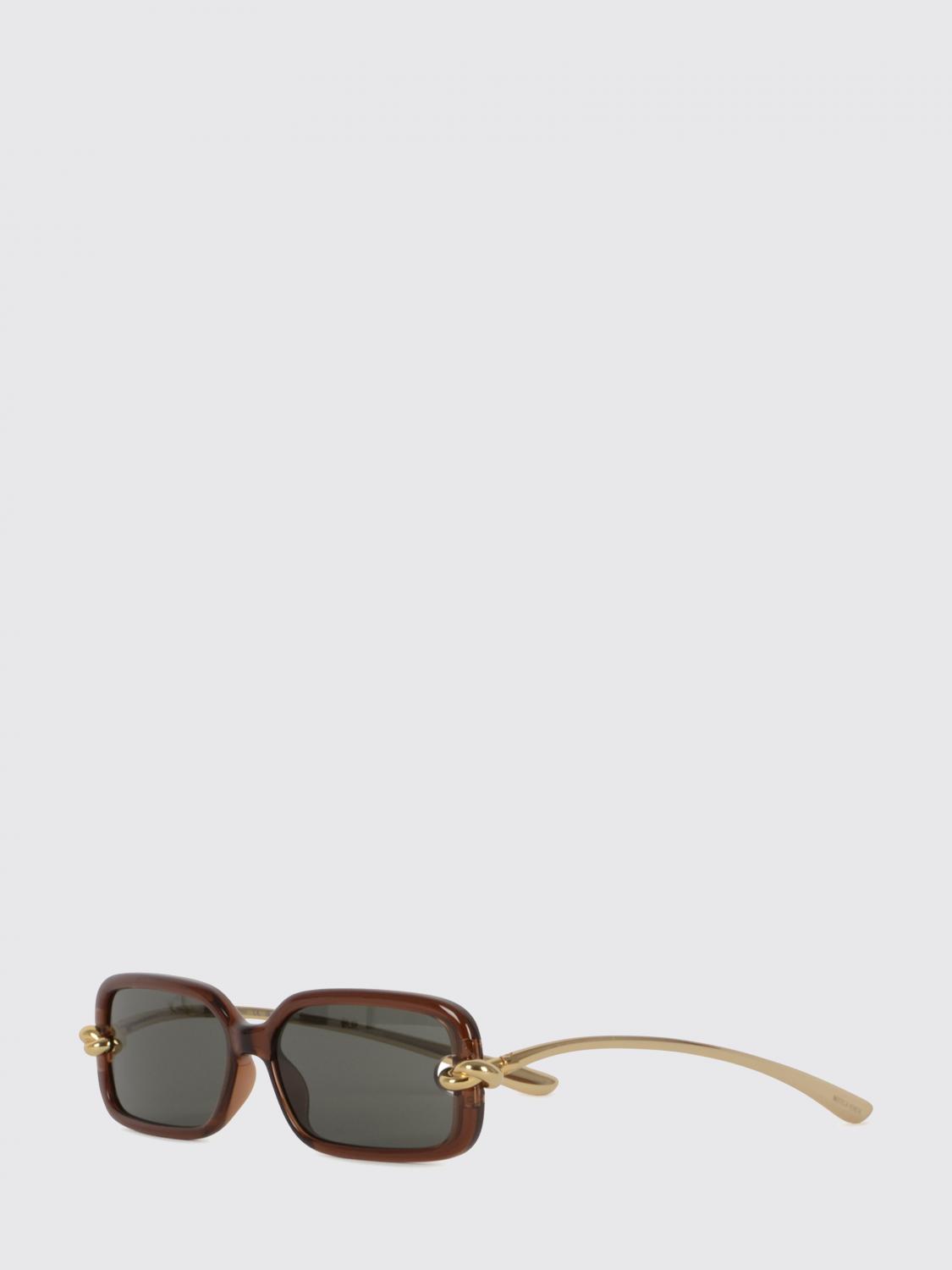 Bottega Veneta Men Bottega Veneta Rectangular Black Acetate And Metal Sunglasses BOTTEGA VENETA