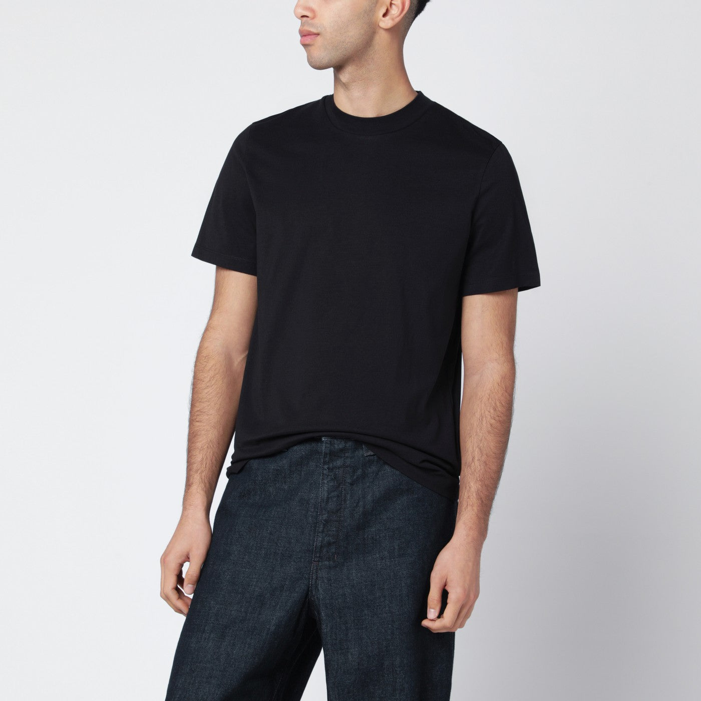 Jil Sander Black Cotton T-Shirt Men JIL SANDER