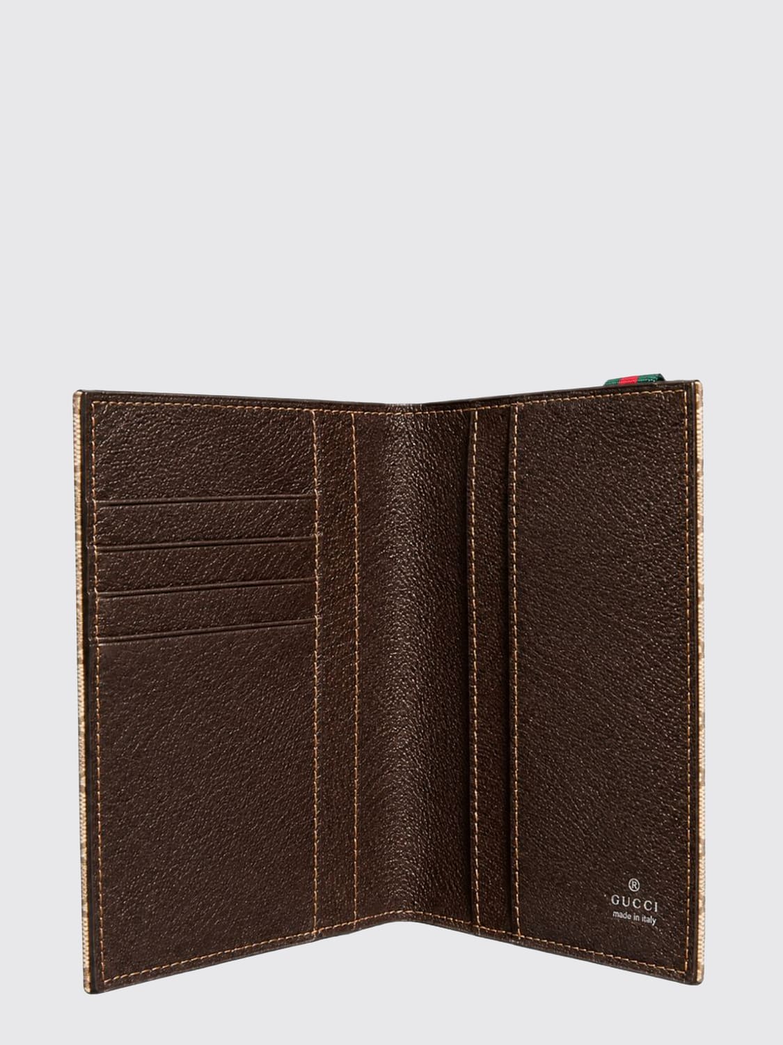 Gucci Men Gucci Gg Supreme Bifold Wallet With Web Stripe Detail GUCCI