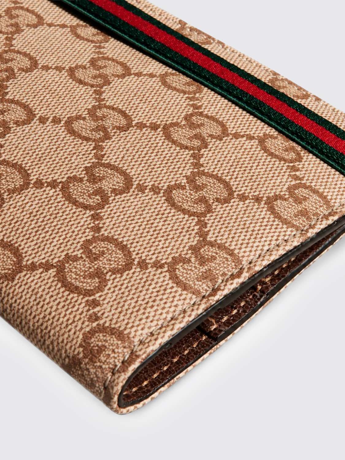 Gucci Men Gucci Gg Supreme Bifold Wallet With Web Stripe Detail GUCCI
