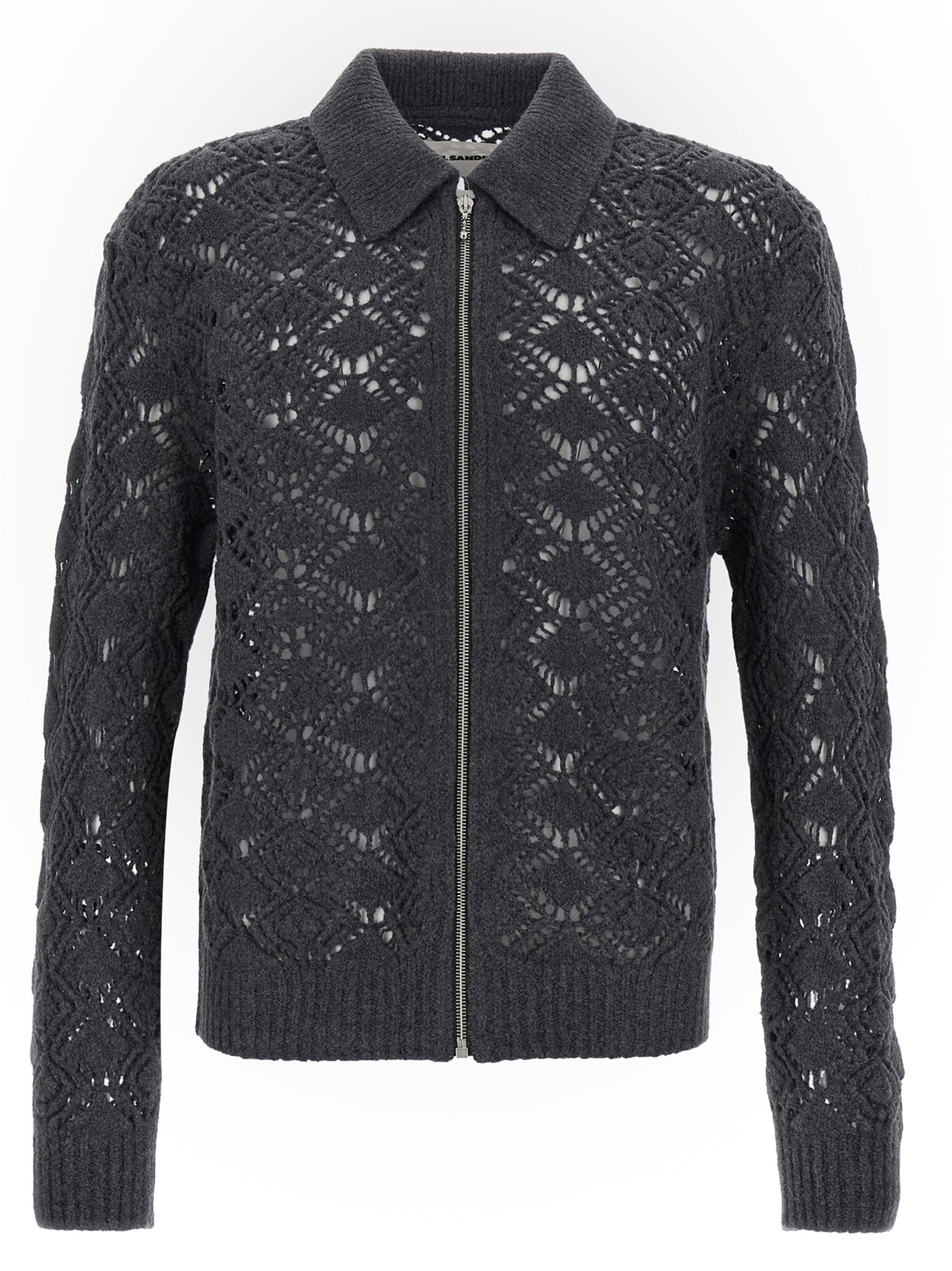 Jil Sander Men Openwork Wool Cardigan JIL SANDER