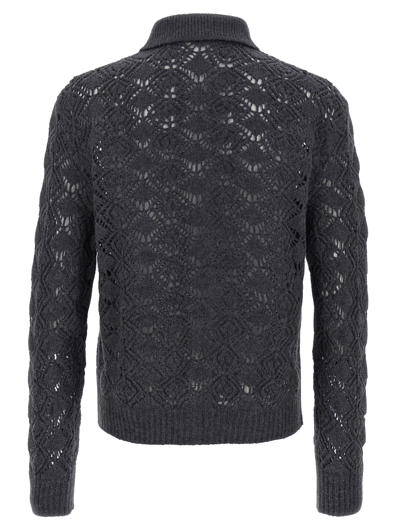 Jil Sander Men Openwork Wool Cardigan JIL SANDER