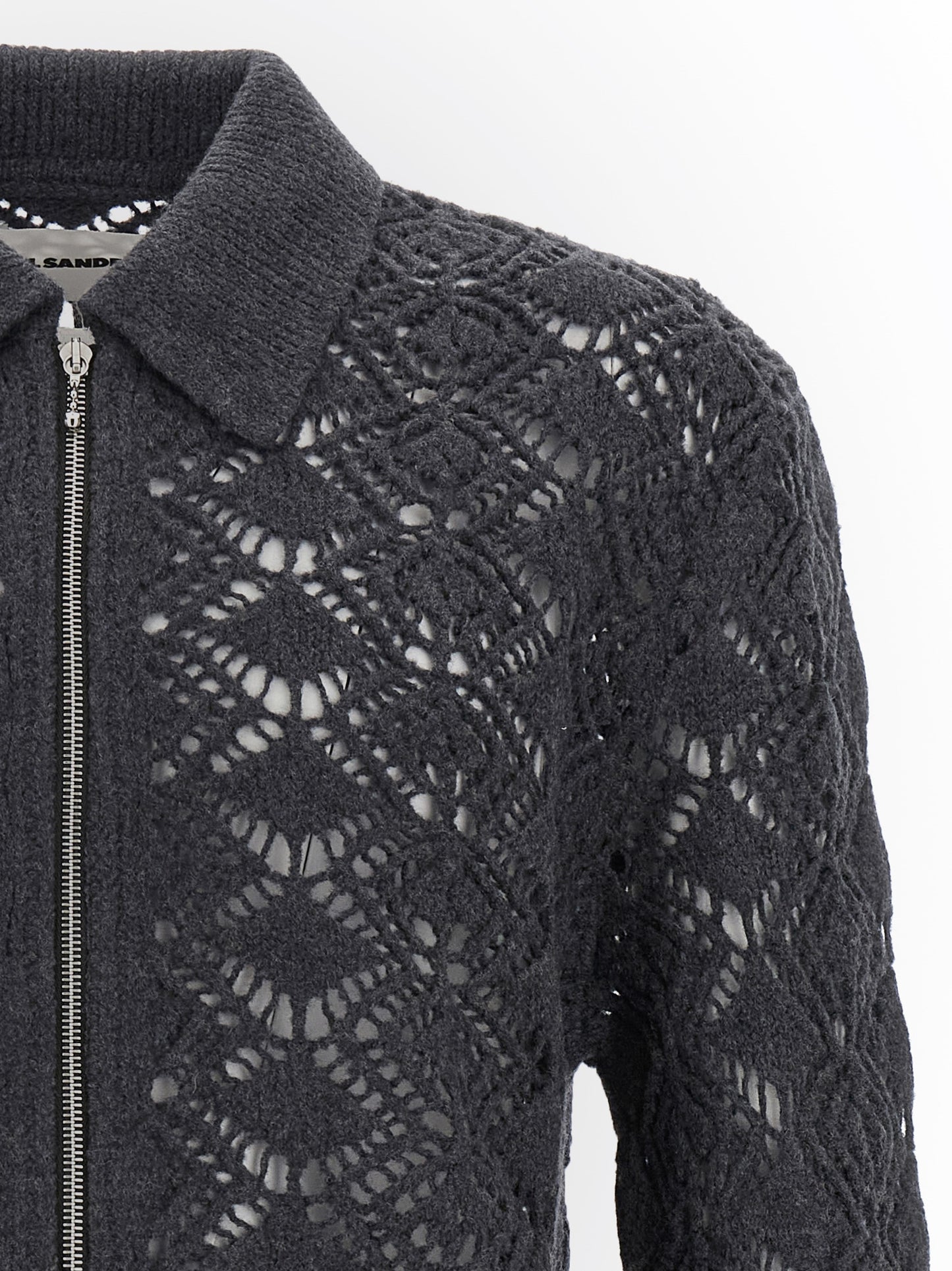 Jil Sander Men Openwork Wool Cardigan JIL SANDER