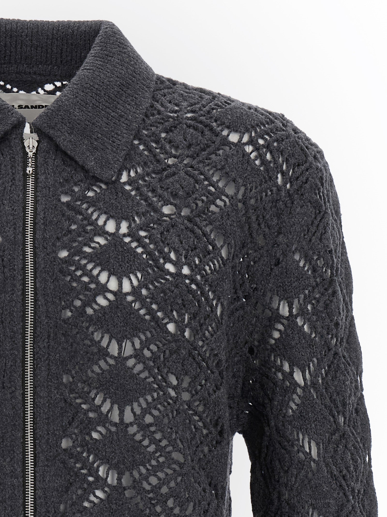 Jil Sander Men Openwork Wool Cardigan JIL SANDER