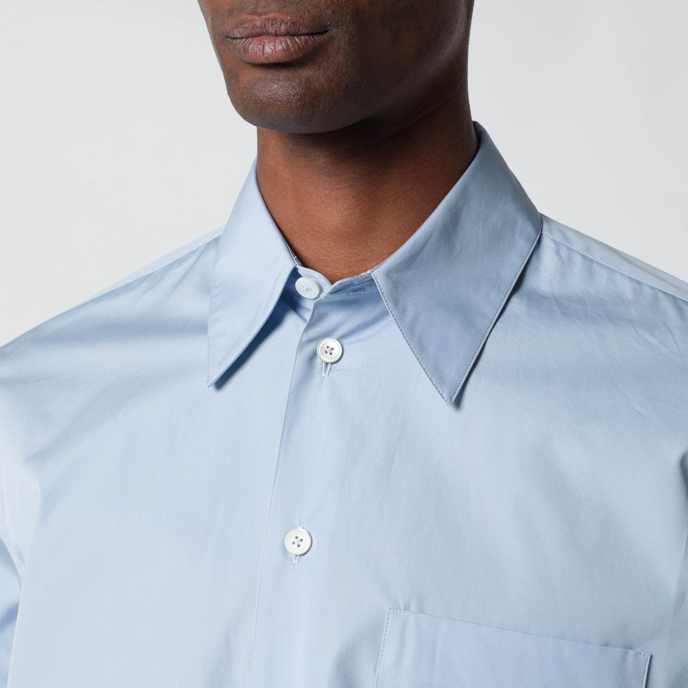 Jil Sander Light Blue Cotton Shirt Men JIL SANDER