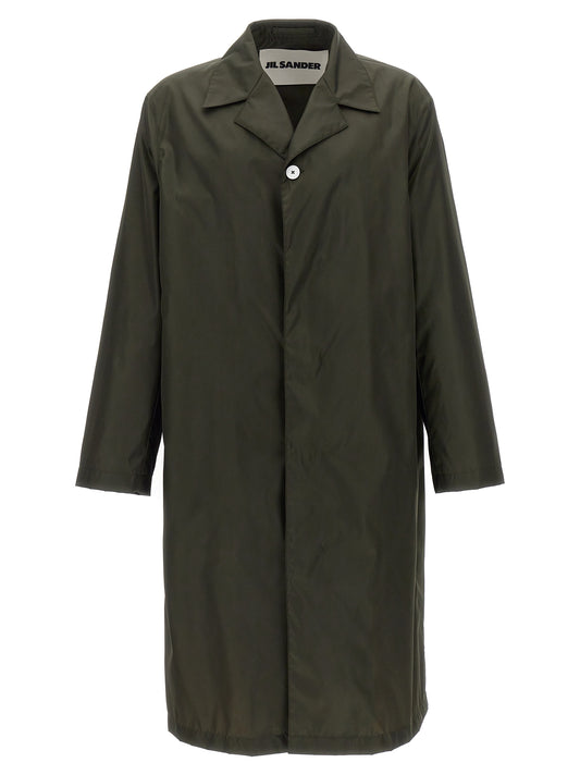 Jil Sander Men Single-Breasted Trench Coat JIL SANDER