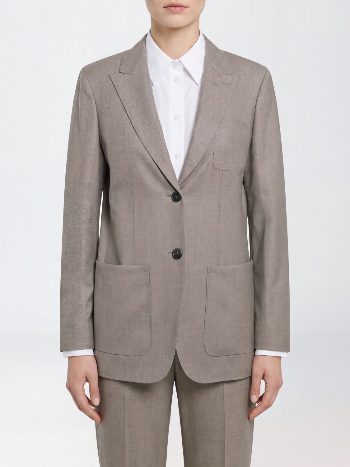 Max Mara Women Max Mara Single-Breasted Blazer In Pure Cashmere With Patch Pockets MAX MARA