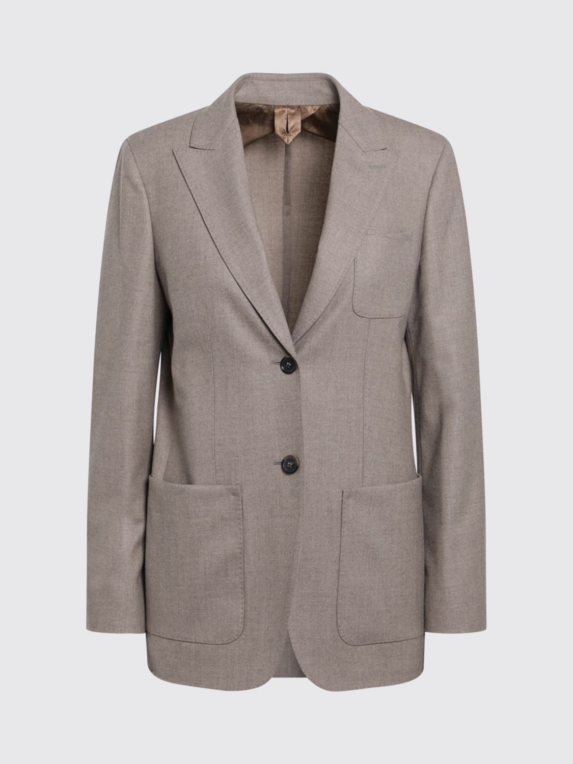 Max Mara Women Max Mara Single-Breasted Blazer In Pure Cashmere With Patch Pockets MAX MARA