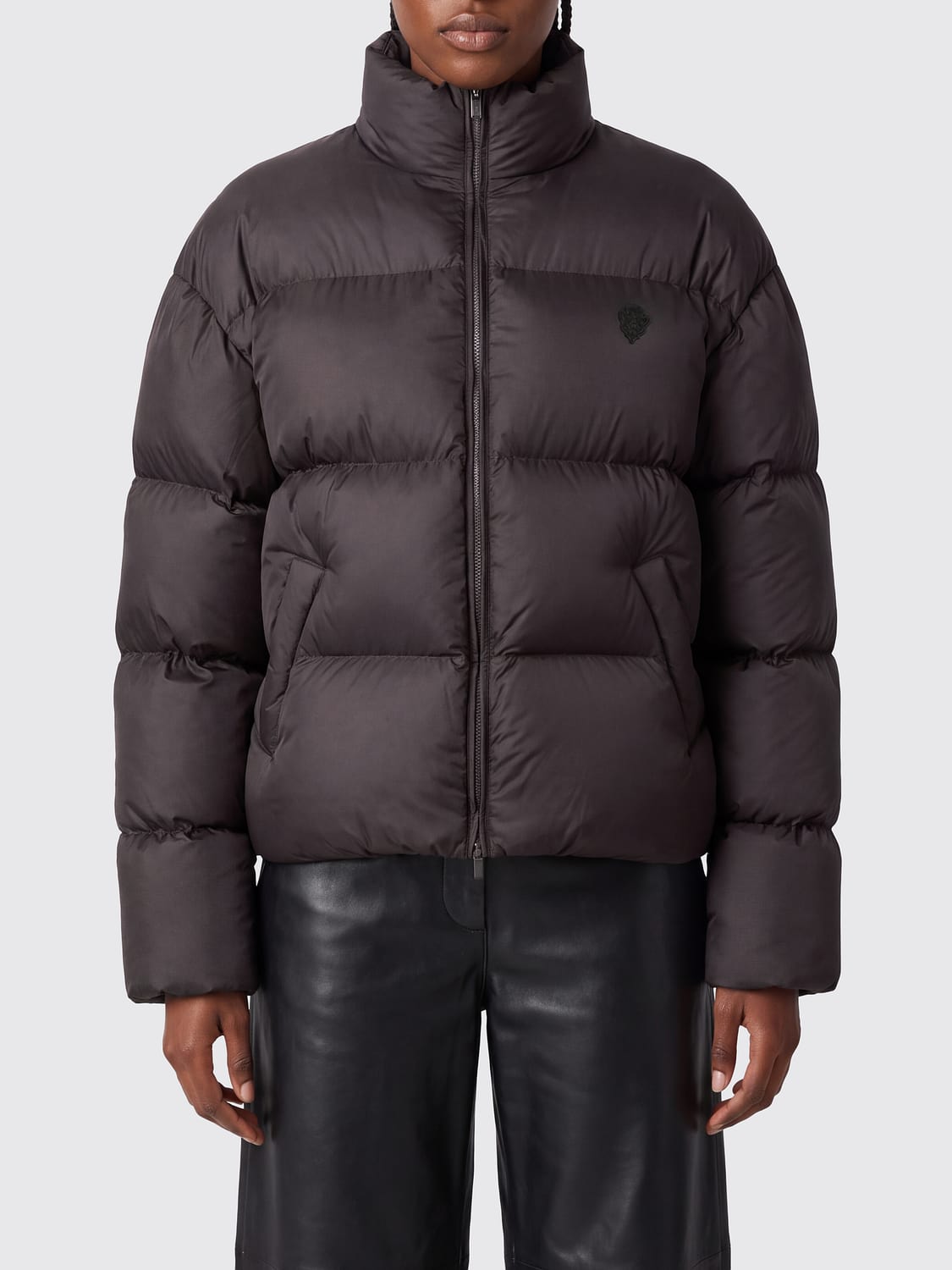 Gucci Women Gucci Short Water-Repellent Quilted Nylon Down Jacket With High Neck GUCCI