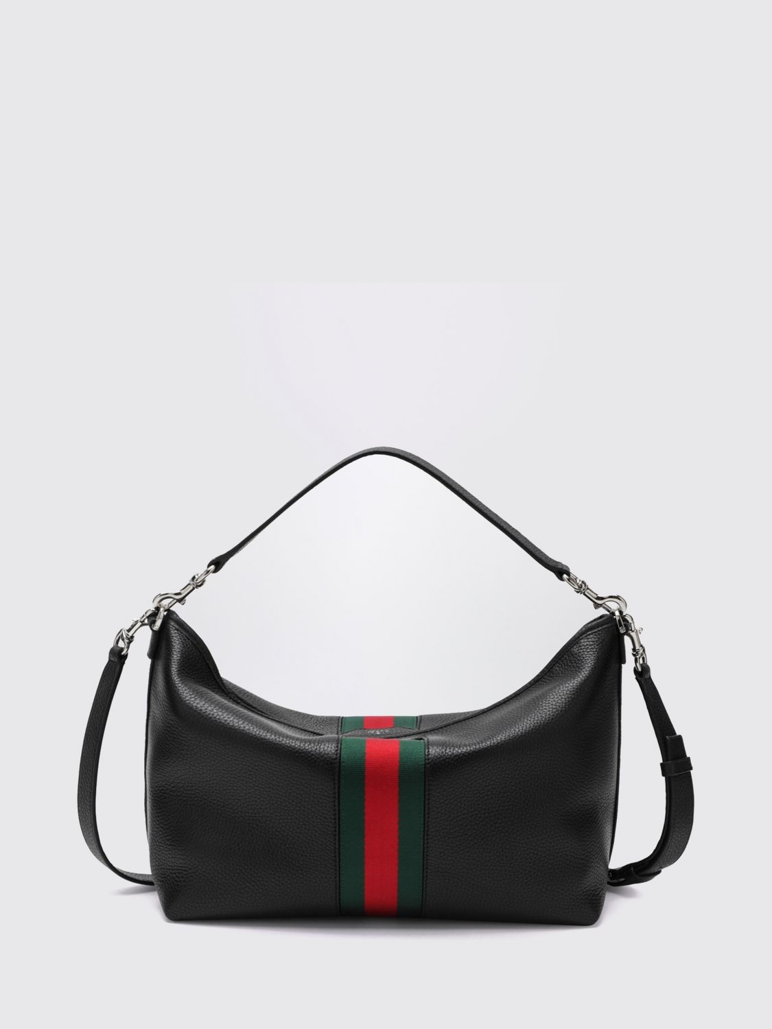 Gucci Men Gucci Grained Calf Leather Crossbody Bag With Gg Monogram GUCCI