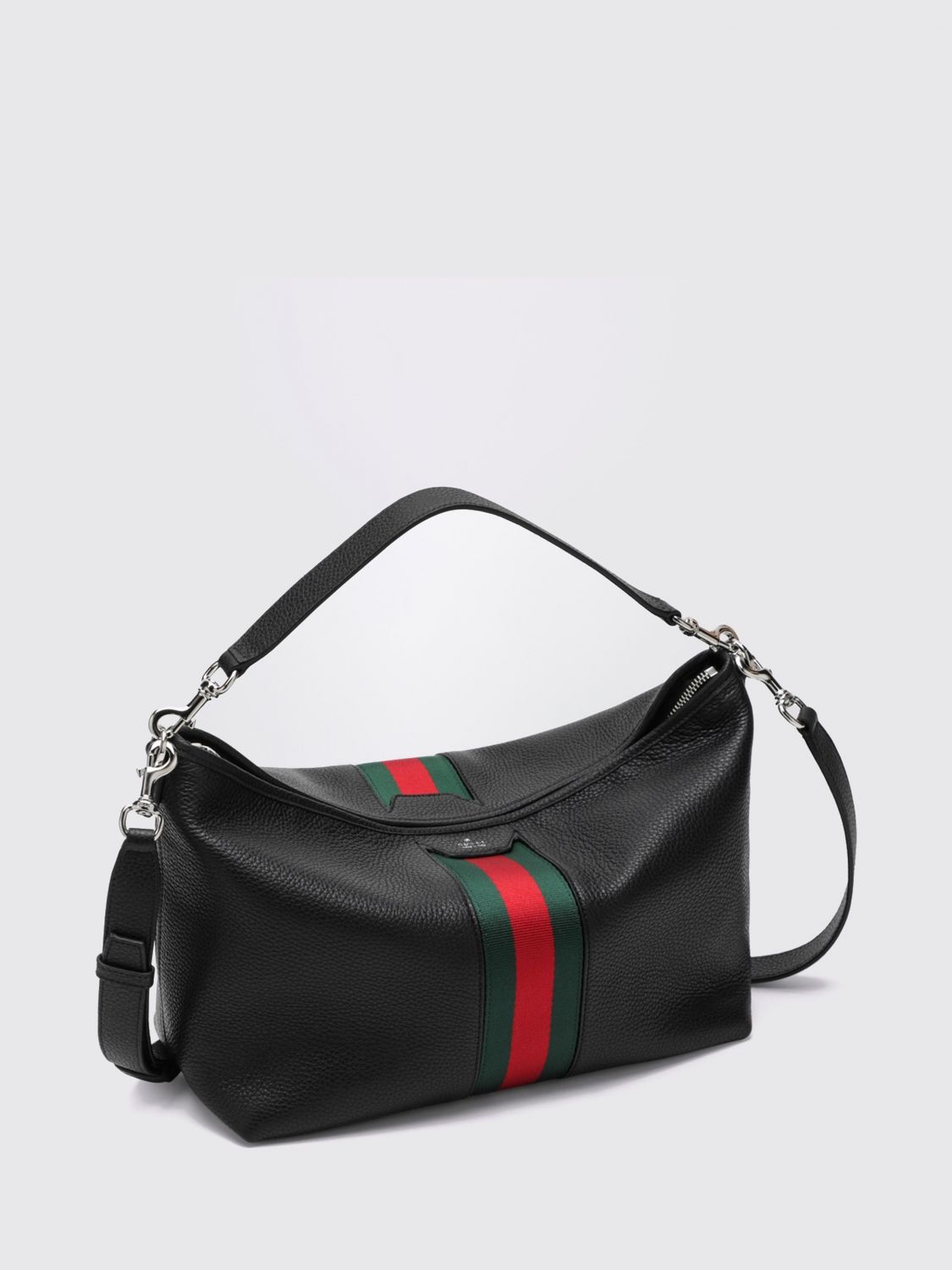 Gucci Men Gucci Grained Calf Leather Crossbody Bag With Gg Monogram GUCCI