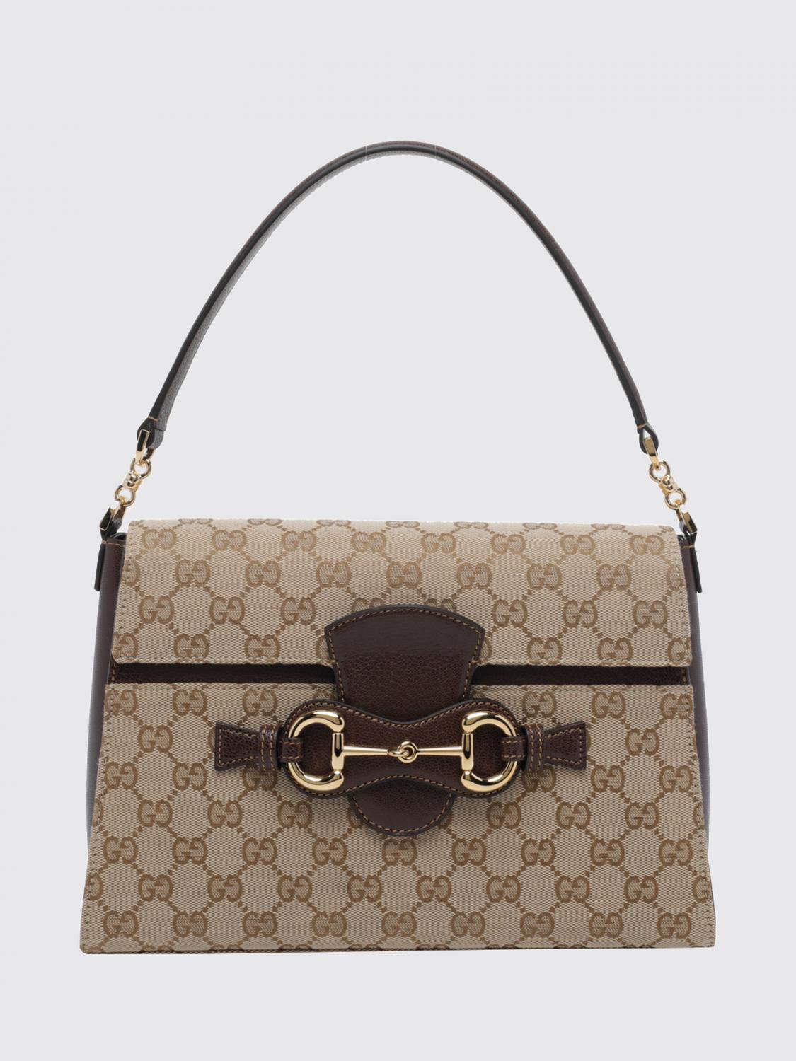 Gucci Women Gucci Horsebit Duomo Shoulder Bag In Gg Jacquard And Leather GUCCI