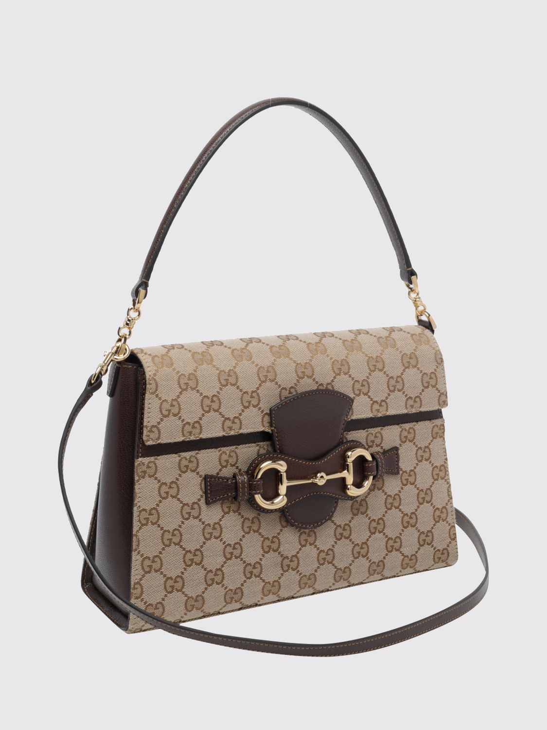 Gucci Women Gucci Horsebit Duomo Shoulder Bag In Gg Jacquard And Leather GUCCI