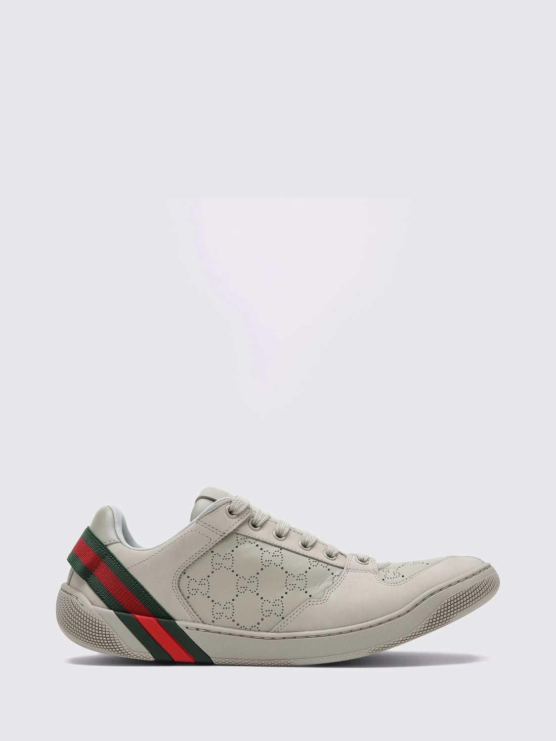 Gucci Men Screener Leather Trainers Gucci With Gg Monogram And Web Detail GUCCI