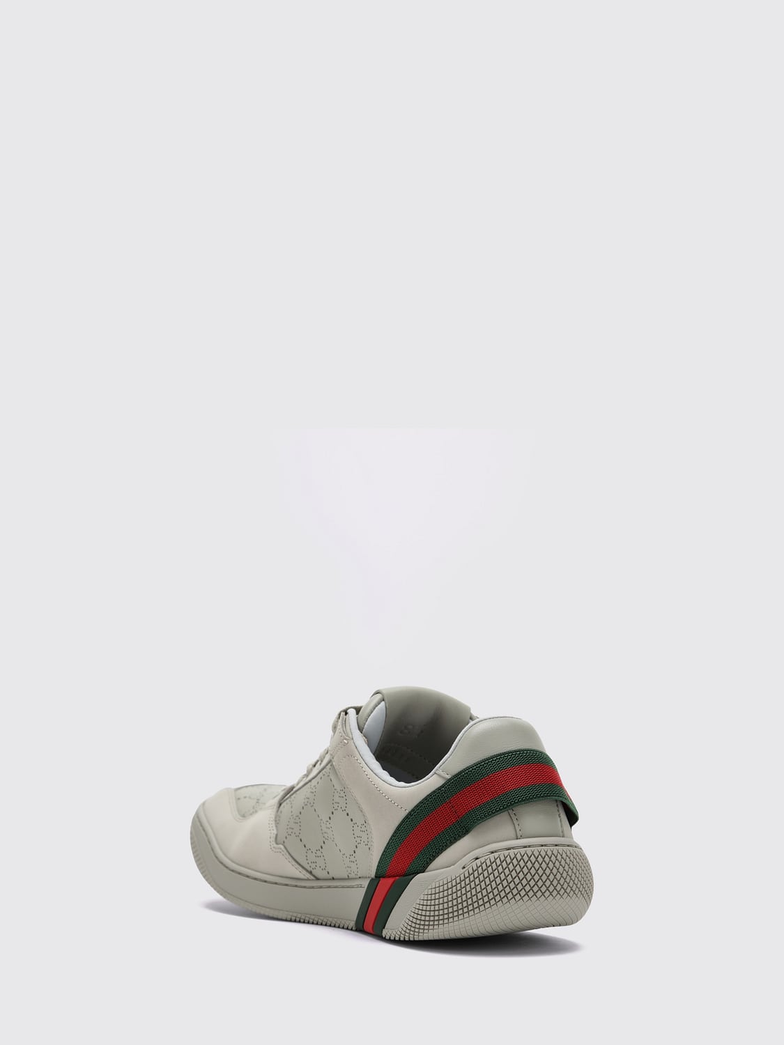 Gucci Men Screener Leather Trainers Gucci With Gg Monogram And Web Detail GUCCI