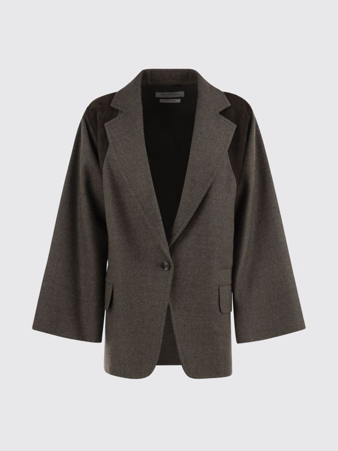 Max Mara Women Max Mara Single-Breasted Virgin Wool Blazer With Dropped Shoulders And Lapels MAX MARA