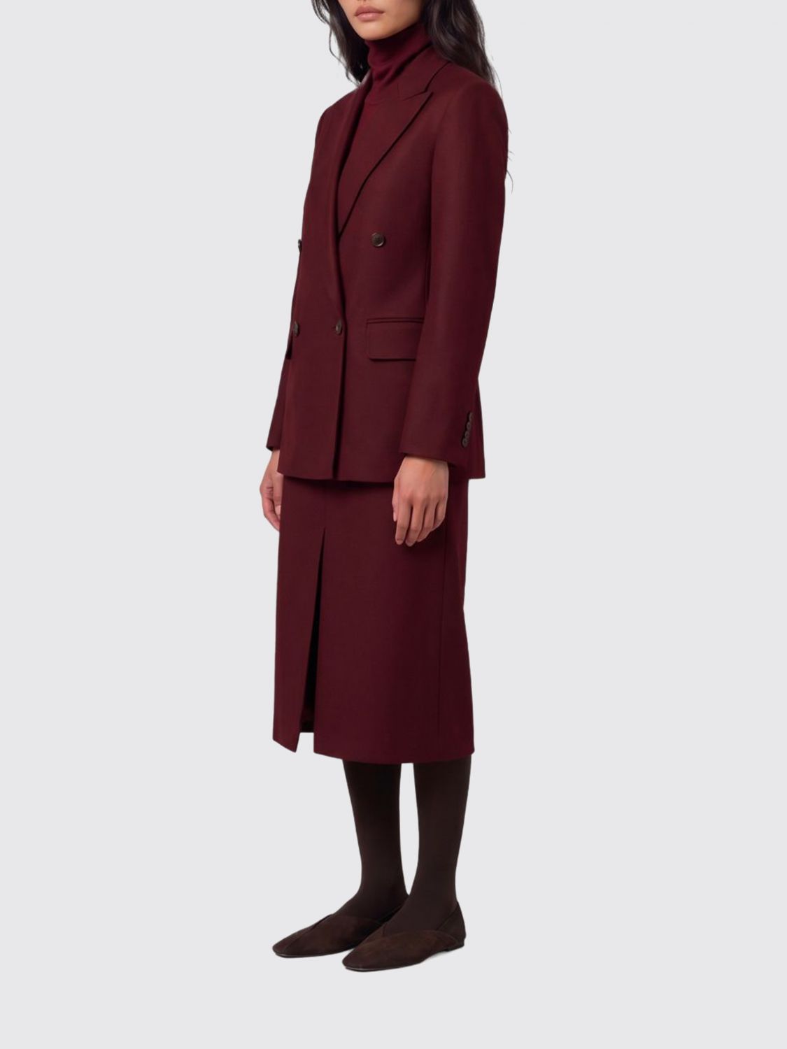 Max Mara Women Max Mara Double-Breasted Wool Blazer With Peak Lapels MAX MARA