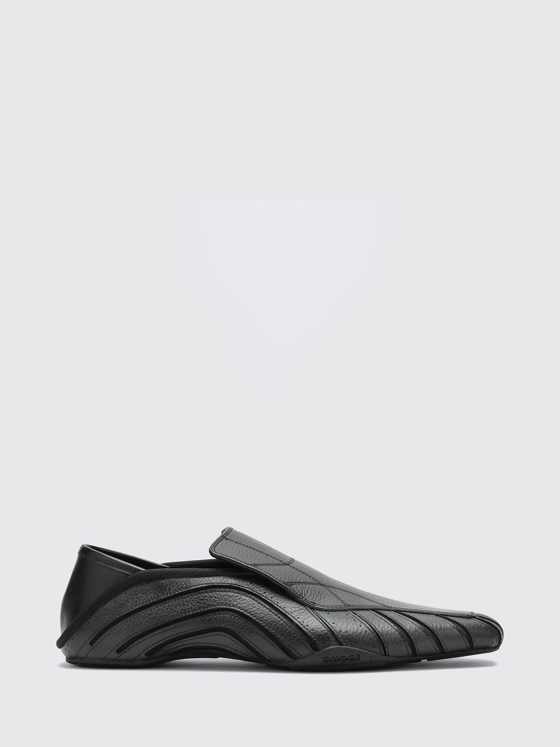 Gucci Men Gucci Calfskin Slip-On Sneakers With Web Detail GUCCI