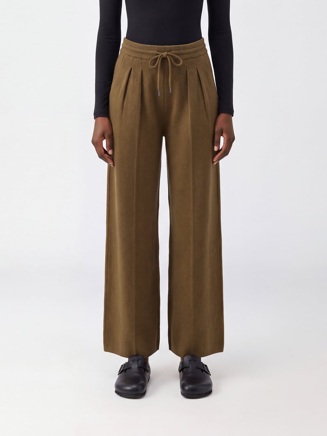Max Mara Women Max Mara High-Waisted Wool And Cashmere Knit Trousers MAX MARA