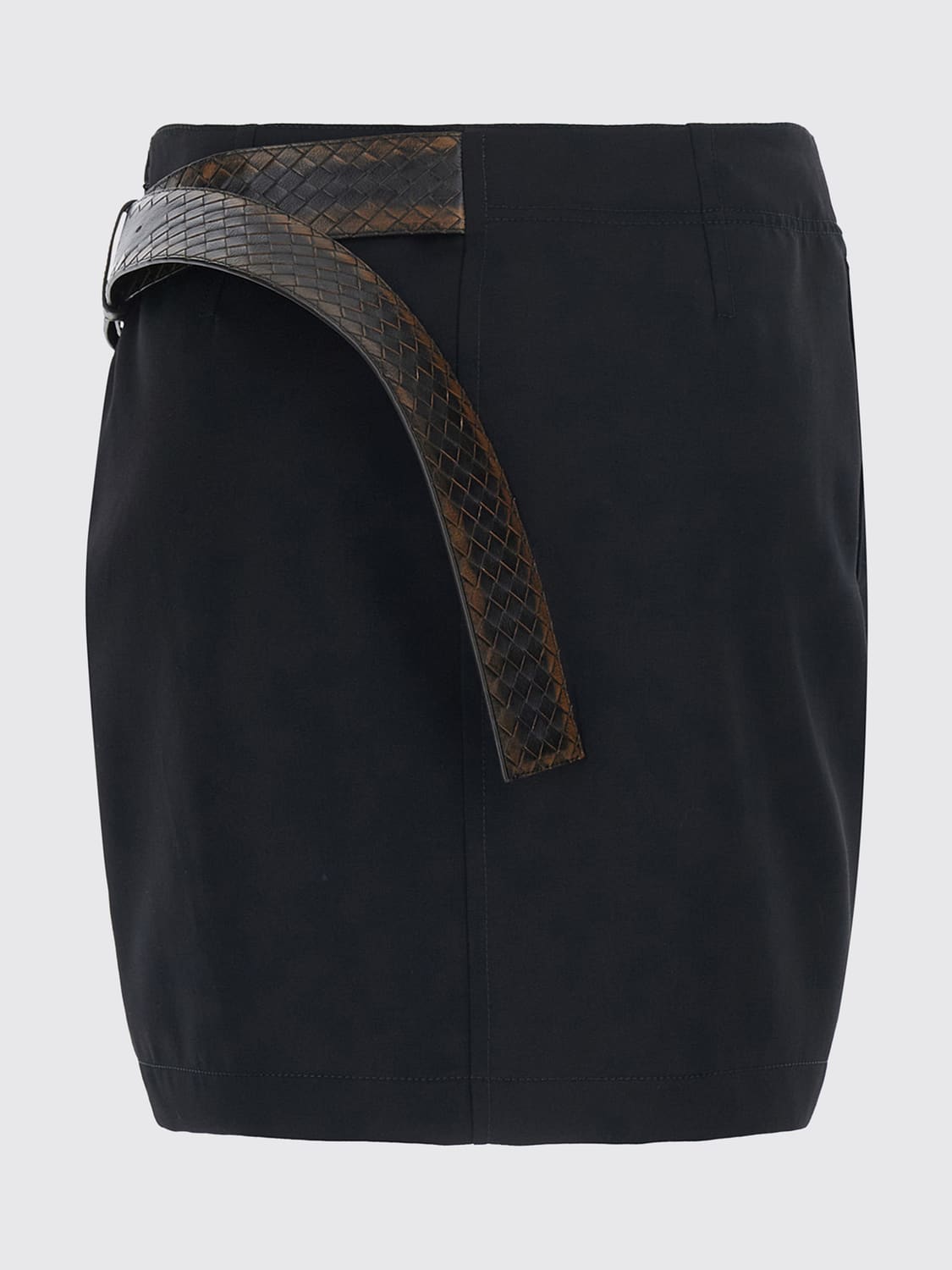 Bottega Veneta Women Asymmetrical Draped Merino Wool Mini Skirt Bottega Veneta With High Waist BOTTEGA VENETA