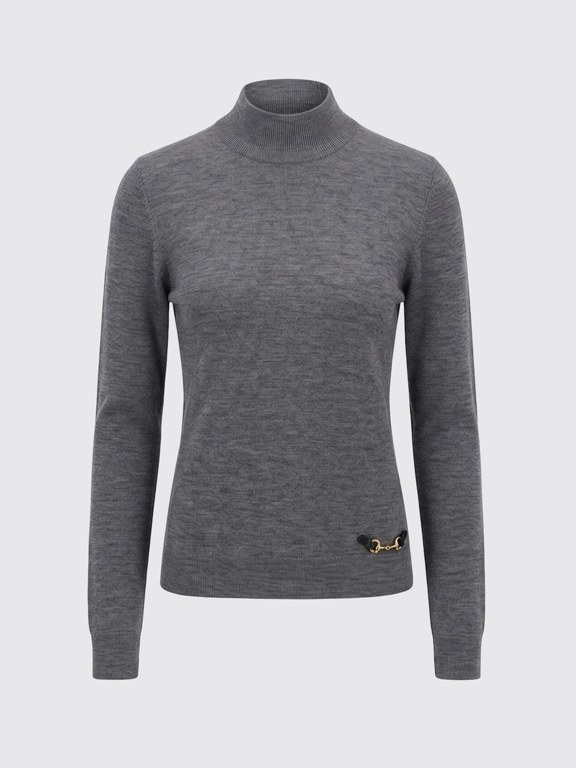 Gucci Women Slim Fit Wool Turtleneck Sweater Gucci With Metal Horsebit Detail GUCCI